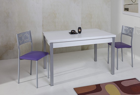 Conjunto Mesa Linear laminado Blanca