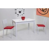 Mesa Eskema cristal · Blanco
