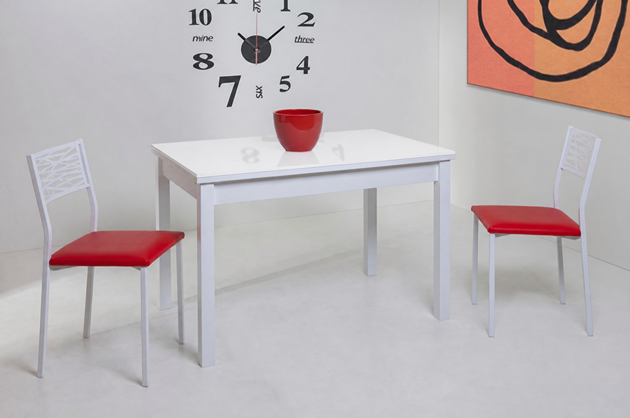 Mesa Eskema cristal: mesa de cocina de cristal | Kits y Muebles