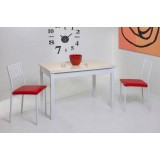 Mesa Eskema cristal · Crema
