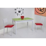 Mesa Eskema cristal · Pistacho