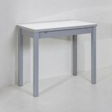 Mesa Reflex altura 90 cm cristal · Blanco