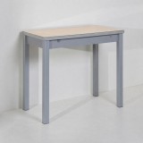 Mesa Reflex altura 90 cm cristal · Crema