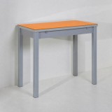 Mesa Reflex altura 90 cm cristal · Naranja