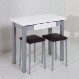 Mesa Linear libro laminado · Blanco Brillo
