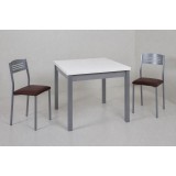 Mesa Cuadrado · Blanco Brillo