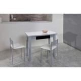 Mesa Linear libro cristal · Blanco