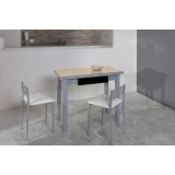 Mesa Linear libro cristal · Crema