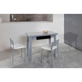 Mesa Linear libro cristal · Gris
