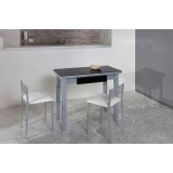 Mesa Linear libro cristal · Negro