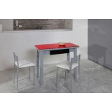 Mesa Linear libro cristal · Rojo