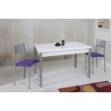 Mesa Linear laminado II · Blanco Brillo
