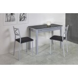 Mesa Reflex cristal · Negro