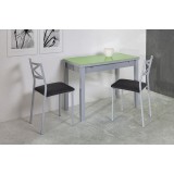 Mesa Reflex cristal · Pistacho