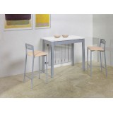 Mesa Reflex altura 90 cm laminado · Blanco Mate