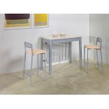 Mesa Reflex altura 90 cm laminado · Crema Brillo