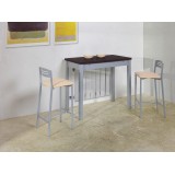 Mesa Reflex altura 90 cm laminado · Wengue