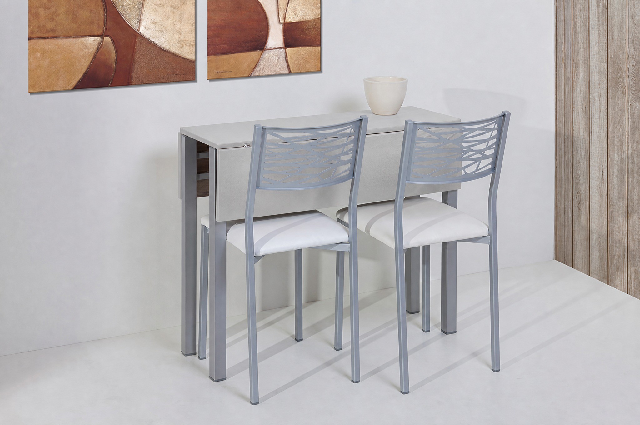 Mesa Práctica laminado: mesa de cocina de pared abatible