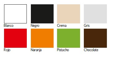 Carta de colores de cristal para mesas de cocina