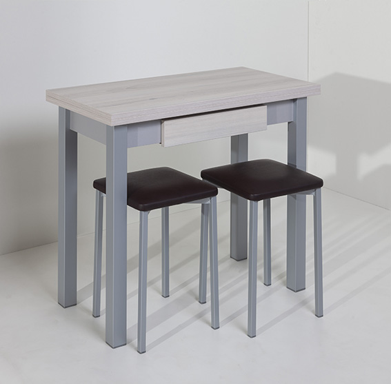 Conjunto de mesa Linear libro con dos taburetes bajos